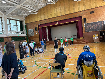 ボッチャデモンストレーションの様子