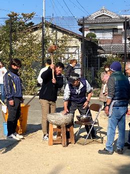 北村地区自治会主催餅つき大会