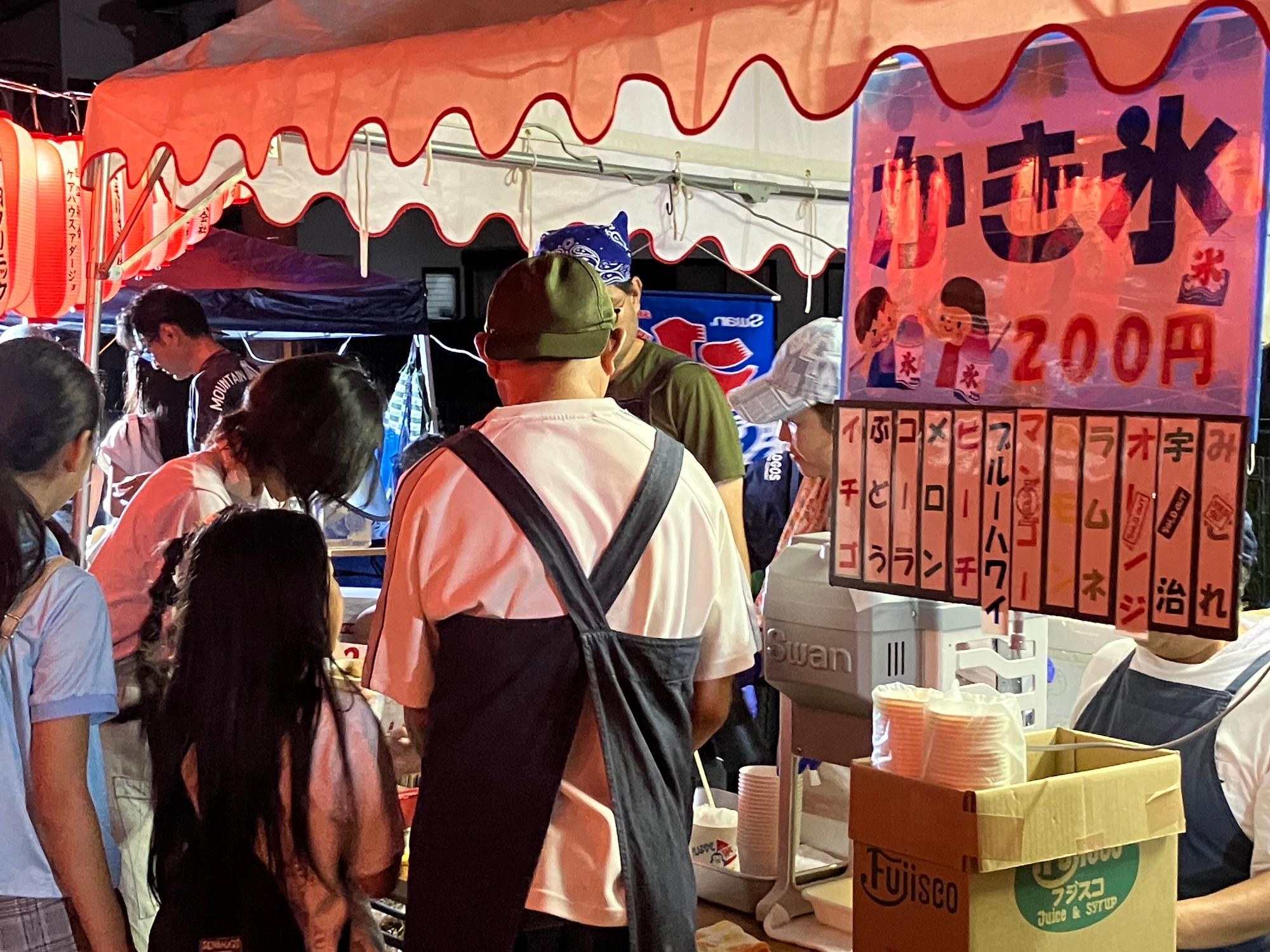 かき氷出店