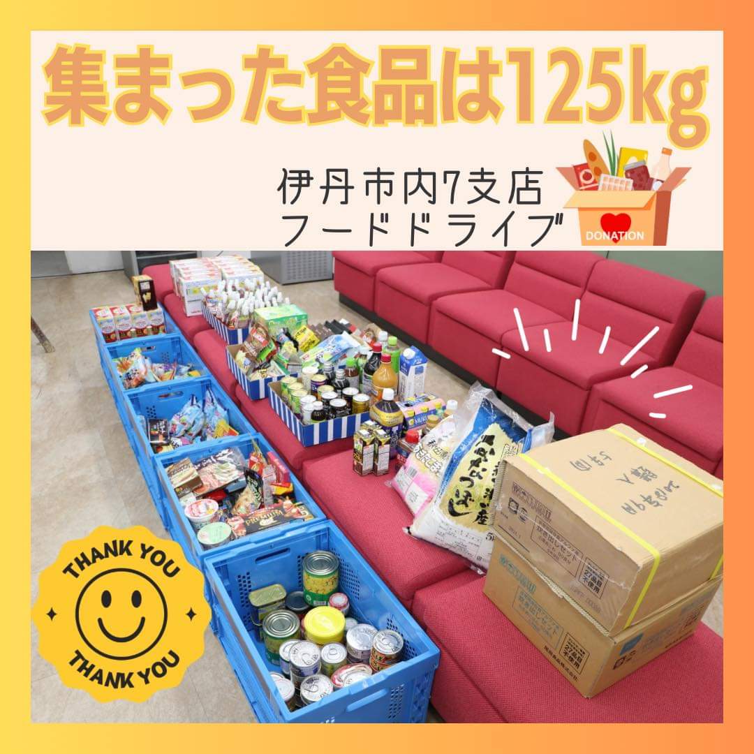 集まった食品の写真