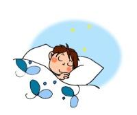 ぐっすり眠る人のイラスト