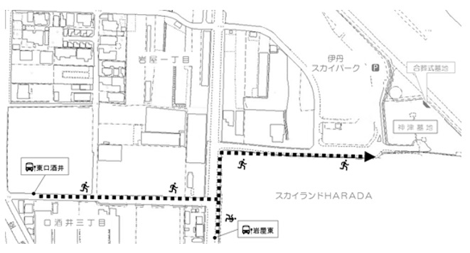 神津墓地周辺拡大図