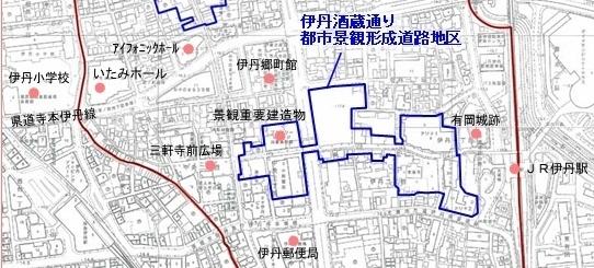 伊丹酒蔵通り都市景観形成道路地区の全域