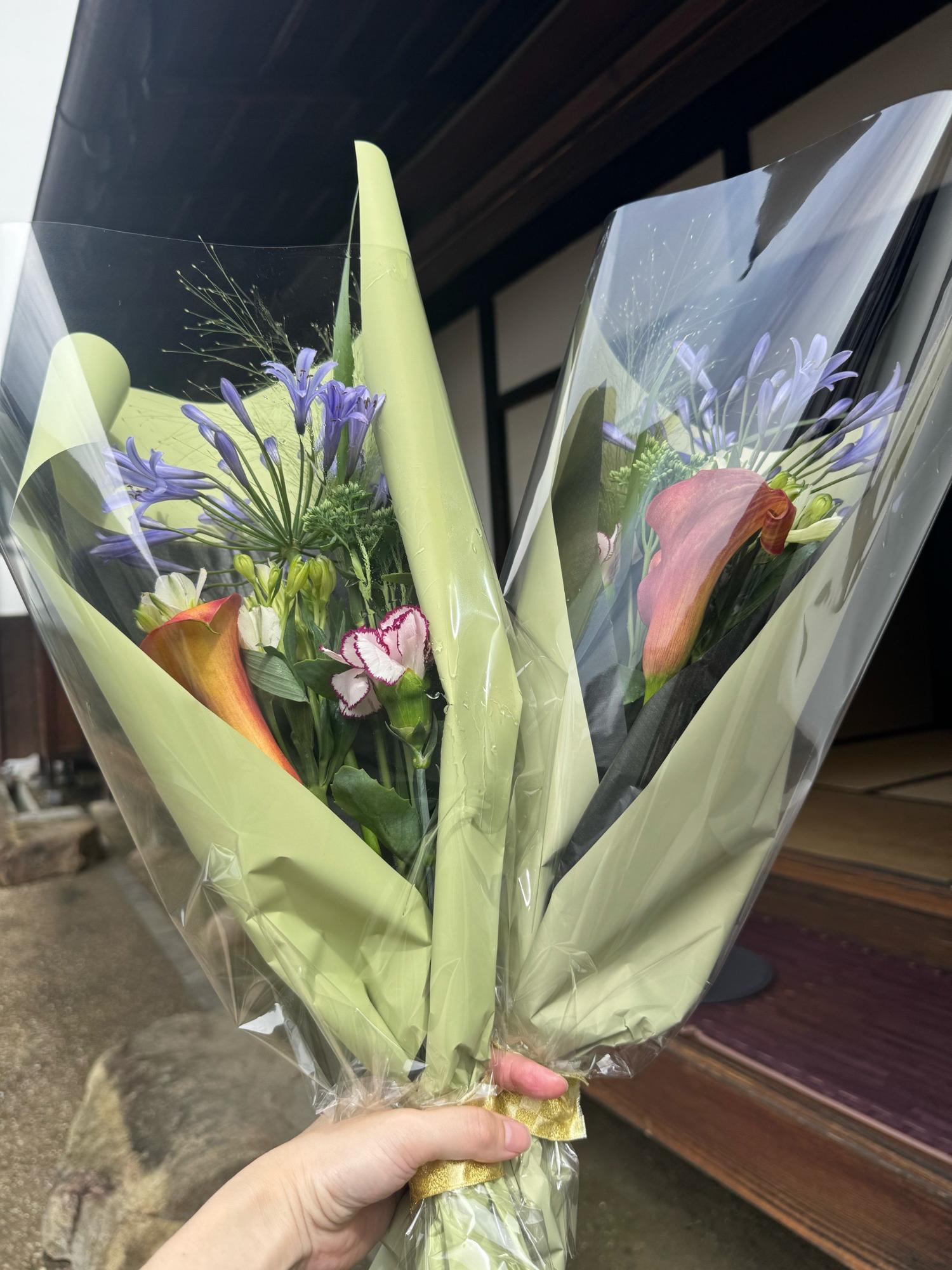村重プロジェクトKazuna flower lifeラッピング