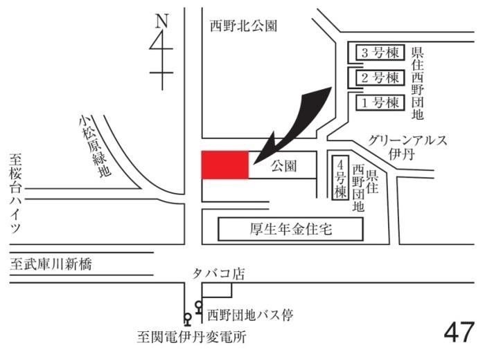 投票所のイラスト地図