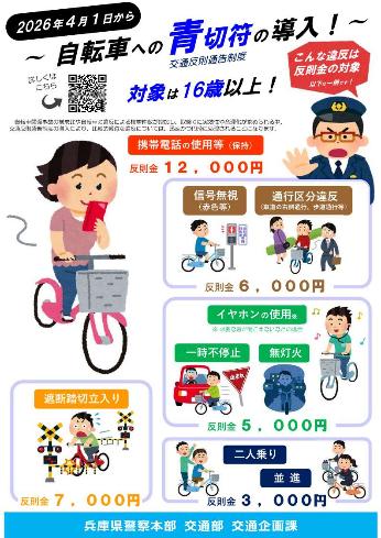 青切符制度導入のチラシ表面