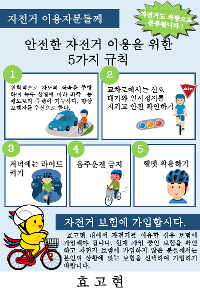 自転車安全利用5則(韓国語)