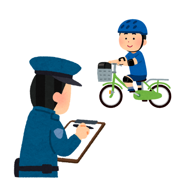 自転車に乗る子どものイラスト