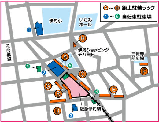 路上駐輪ラックマップ