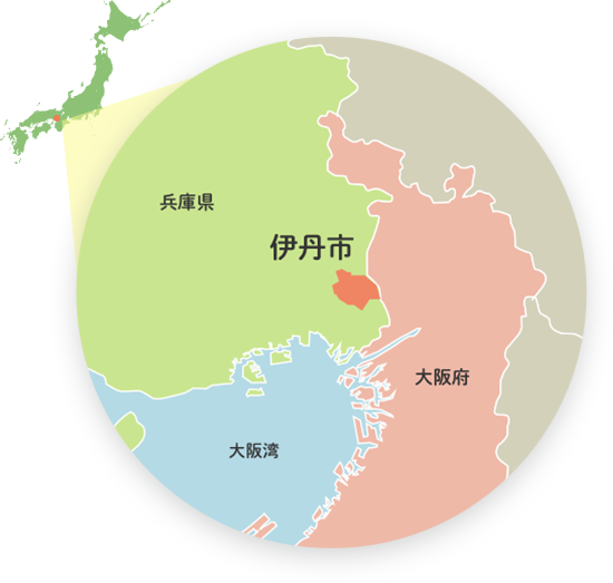 伊丹市の地図