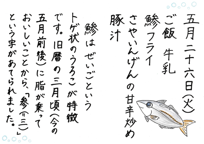 献立説明