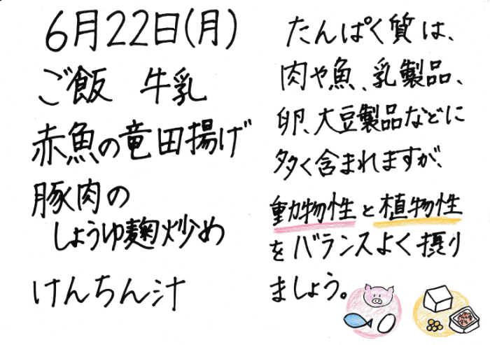 献立説明