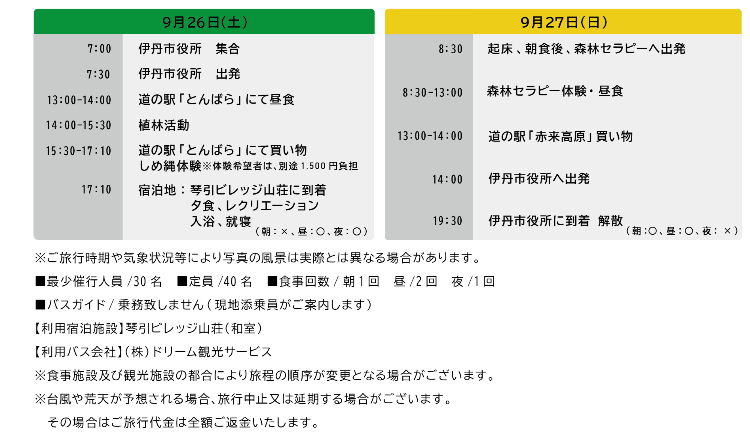 行程表