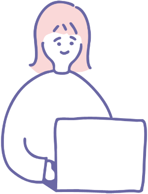 パソコンを操作する人物