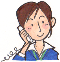 電話で相談を受ける人のイラスト