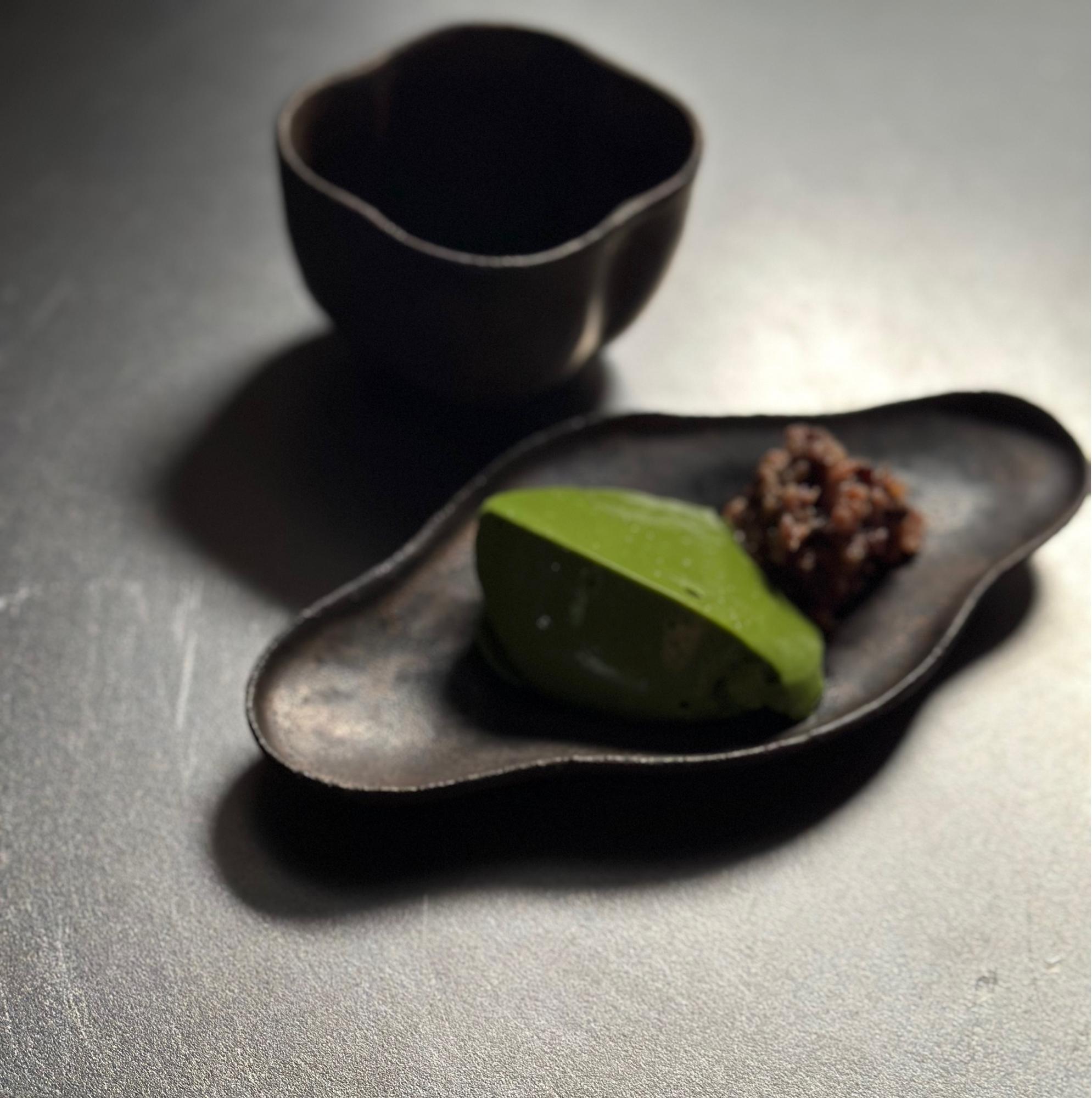 抹茶味のババロア