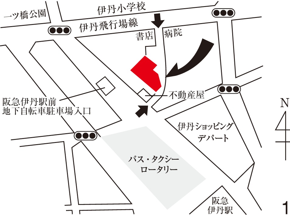 伊丹市いたみ交流センター付近の地図画像