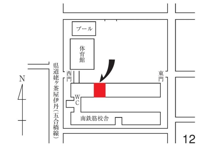 投票所のイラスト地図