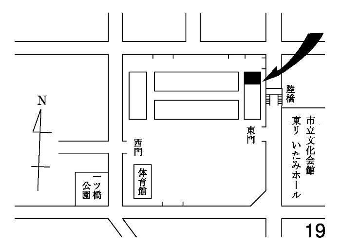 投票所のイラスト地図