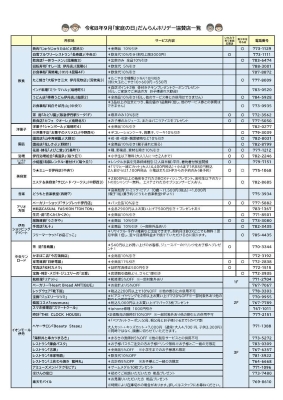 だんらんホリデー啓発紙9月号2枚目