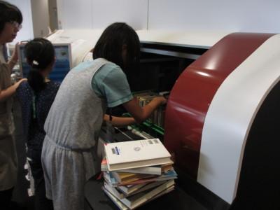 一日図書館員の様子