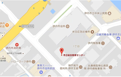 会場周辺地図　伊丹市千僧1丁目1番地